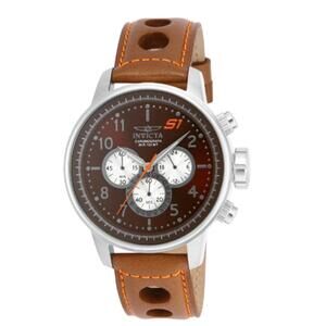 Invicta 16015 S1 Rally Men's Chronograph Brown Leather Watch 48mm New w/ Box